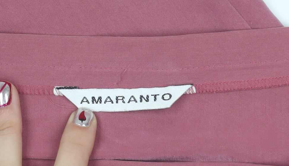 Amaranto Women’s Pink Midi Wrap Skirt Size 16 High Rise