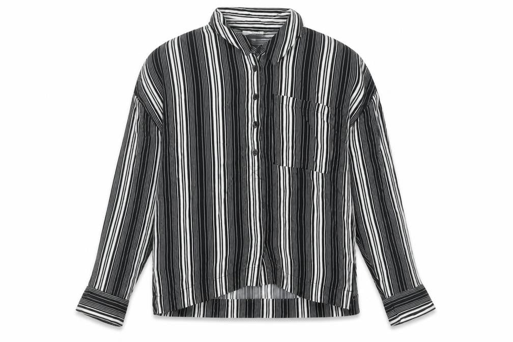Womens UK Size 12 Topshop Black Basic Button-Up