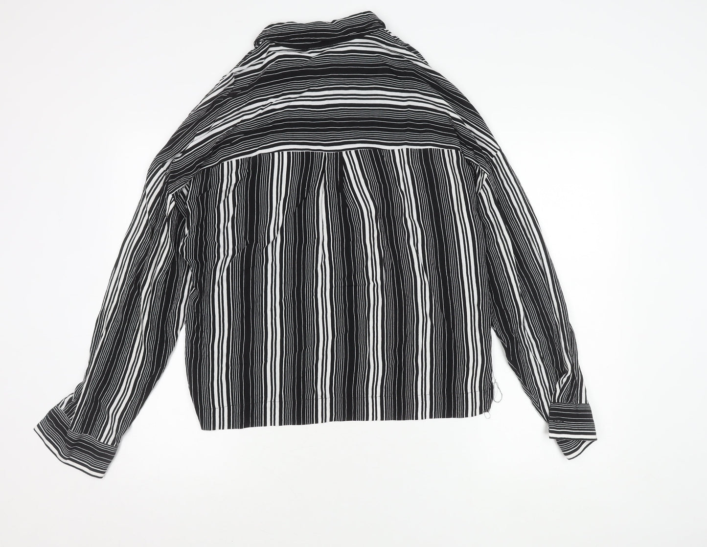 Womens UK Size 12 Topshop Black Basic Button-Up