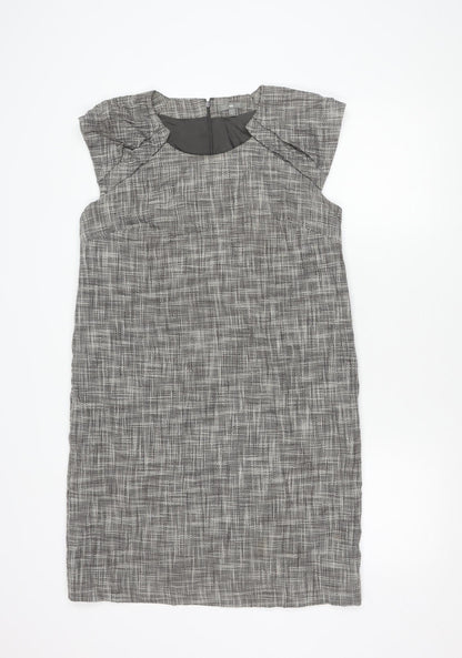 Gap Women’s Grey Check Sheath Dress Size M Knee Length Workwear