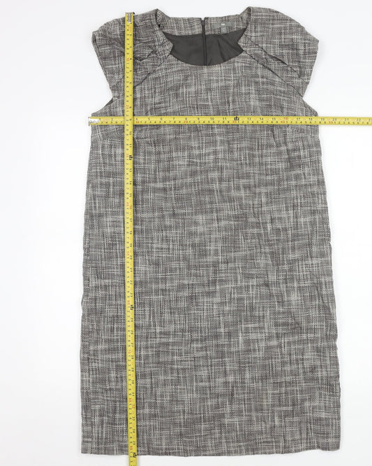 Gap Women’s Grey Check Sheath Dress Size M Knee Length Workwear
