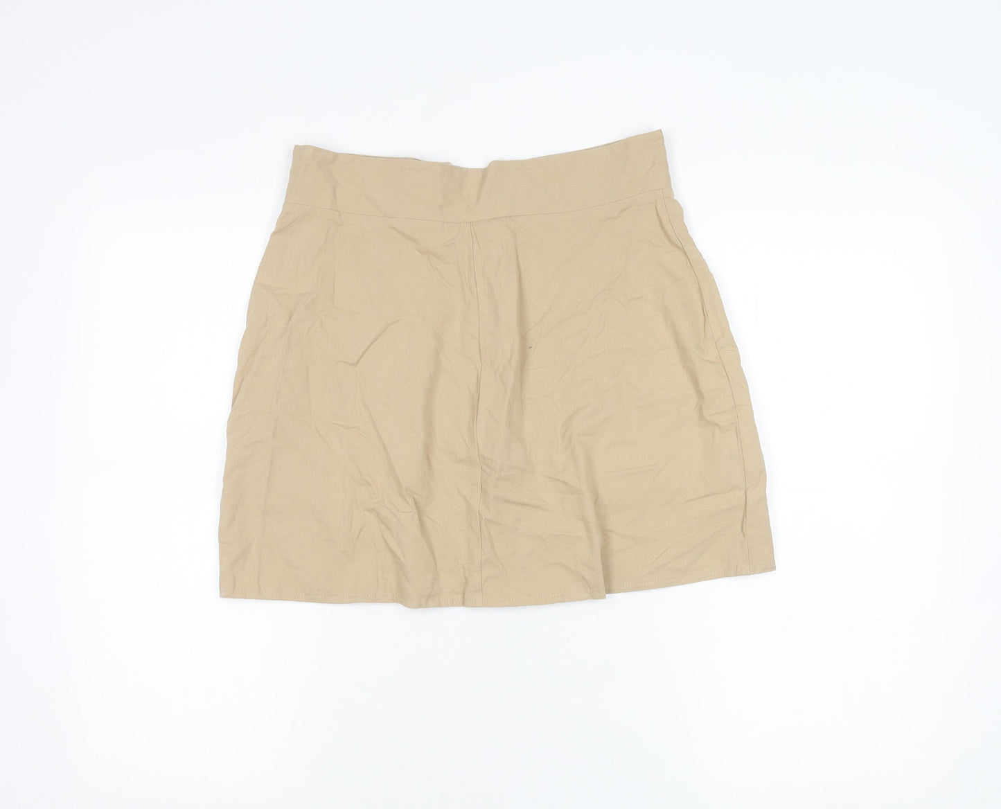 ASOS DESIGN Women’s Beige Cargo Mini Skirt UK 12 High Waist Twill