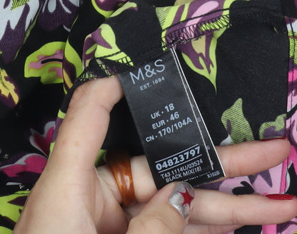 Womens UK Size 18 Marks and Spencer Multicoloured Basic Blouse