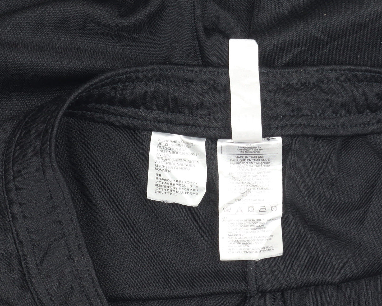 Adidas Men's Black M Slim Fit Tapered Track Pants Polyester Blend