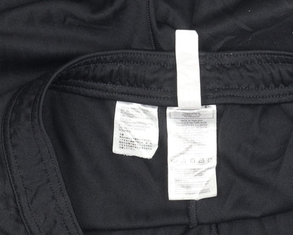 Adidas Men's Black M Slim Fit Tapered Track Pants Polyester Blend