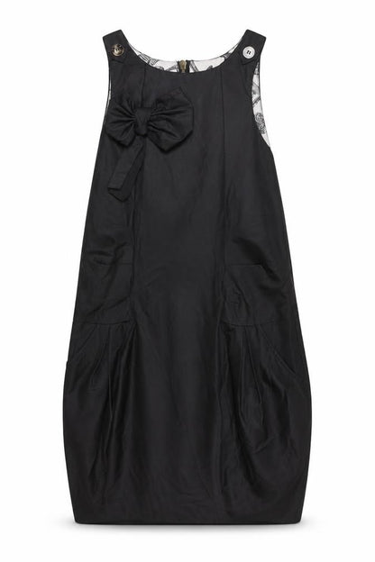 River Island Women's Black Size 6 Sleeveless Shift Bow Dress