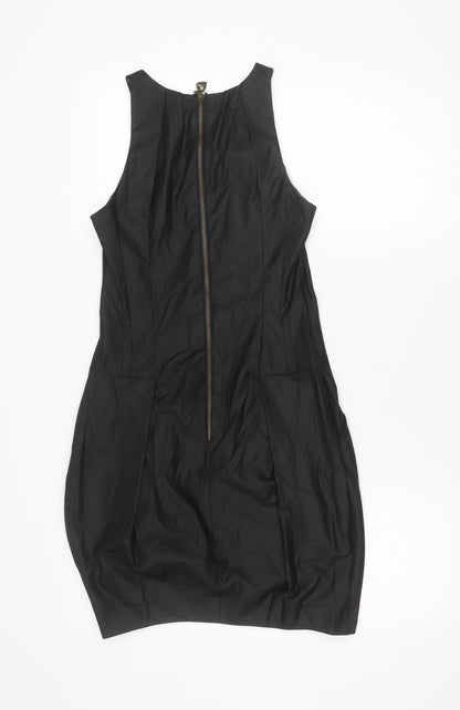 River Island Women's Black Size 6 Sleeveless Shift Bow Dress
