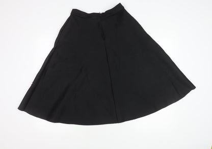 ASOS Women’s Black Beaded A-Line Knee Length Skirt Size 10