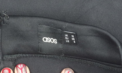 ASOS Women’s Black Beaded A-Line Knee Length Skirt Size 10