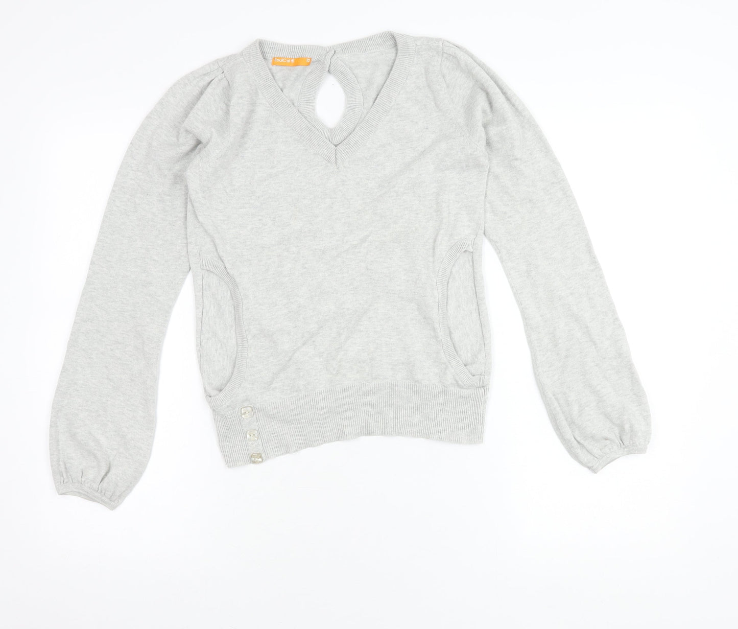Womens UK Size 10 SoulCal Grey Pullover Jumper