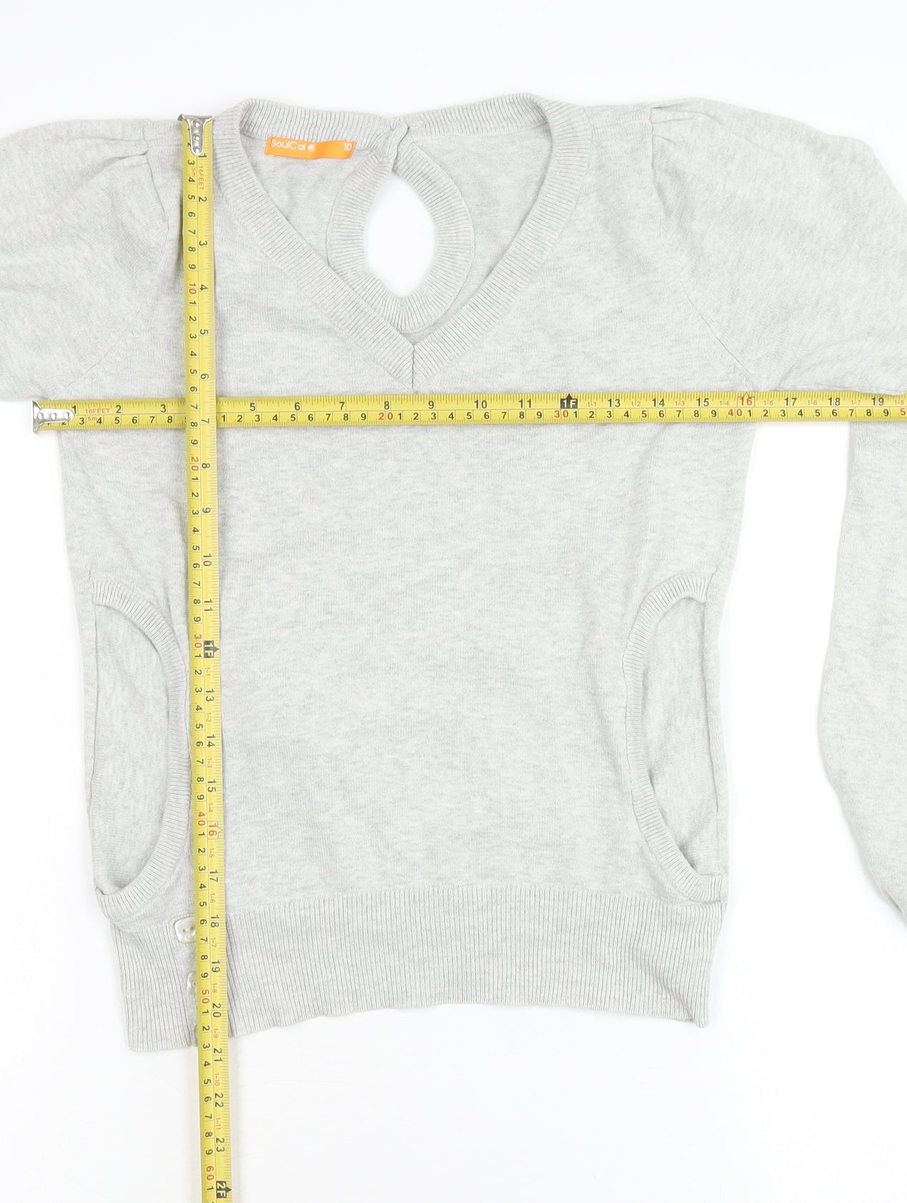 Womens UK Size 10 SoulCal Grey Pullover Jumper
