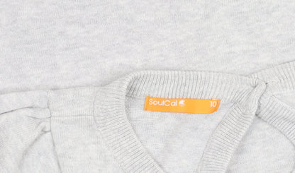 Womens UK Size 10 SoulCal Grey Pullover Jumper