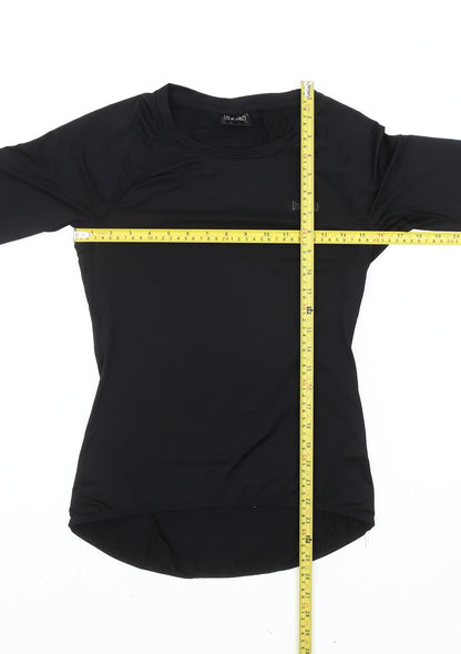 USA Pro Women’s Black Slim Fit Short Sleeve Gym T-Shirt UK 10