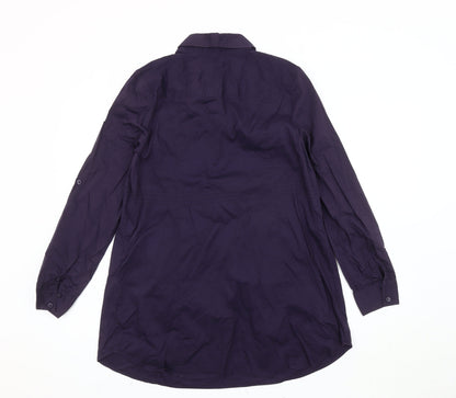 H&M Mama Women's Purple Maternity Tunic Shirt Size 12 Long Sleeve