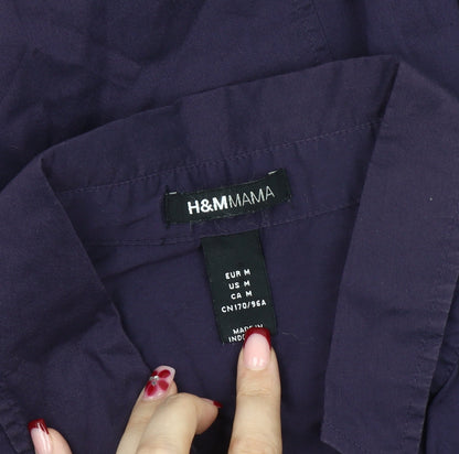 H&M Mama Women's Purple Maternity Tunic Shirt Size 12 Long Sleeve