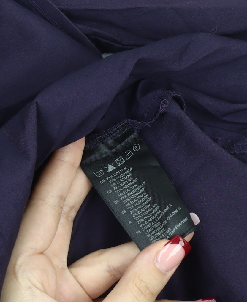 H&M Mama Women's Purple Maternity Tunic Shirt Size 12 Long Sleeve