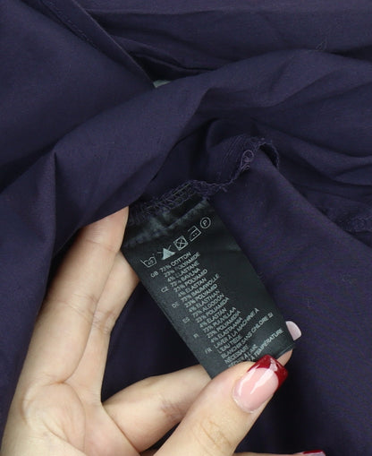 H&M Mama Women's Purple Maternity Tunic Shirt Size 12 Long Sleeve