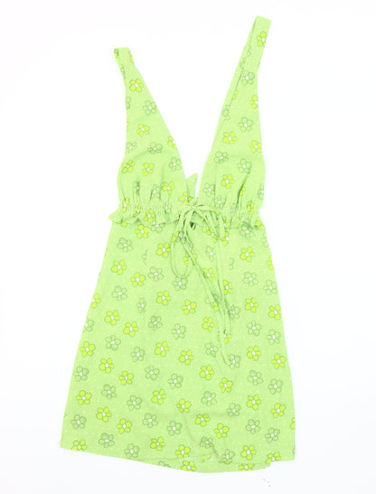 Labelrail Green Floral Slip Dress Women’s Size 8 Summer Party Wear