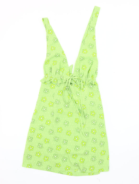 Labelrail Green Floral Slip Dress Women’s Size 8 Summer Party Wear