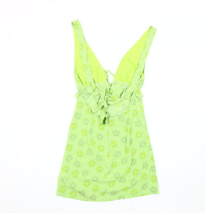 Labelrail Green Floral Slip Dress Women’s Size 8 Summer Party Wear
