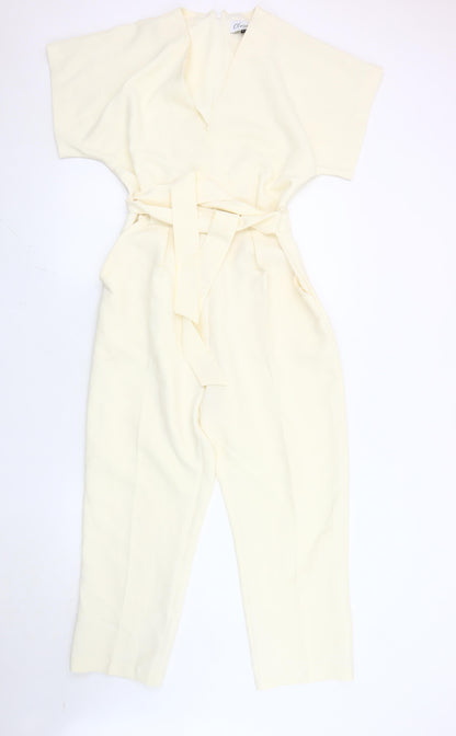 Closet London Women’s Ivory UK 8 Belted Kimono Sleeve Jumpsuit