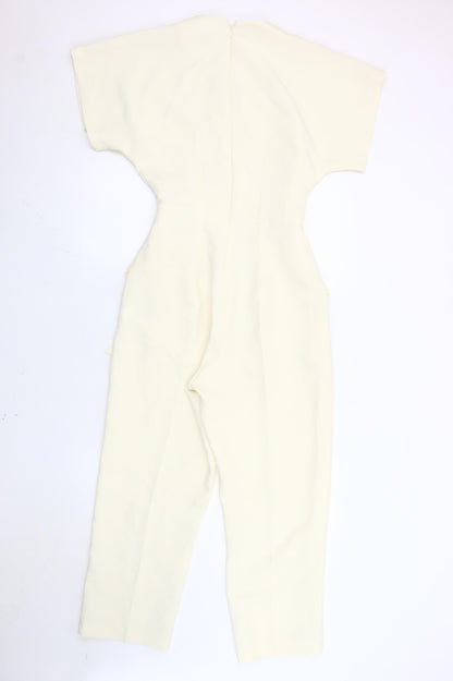 Closet London Women’s Ivory UK 8 Belted Kimono Sleeve Jumpsuit