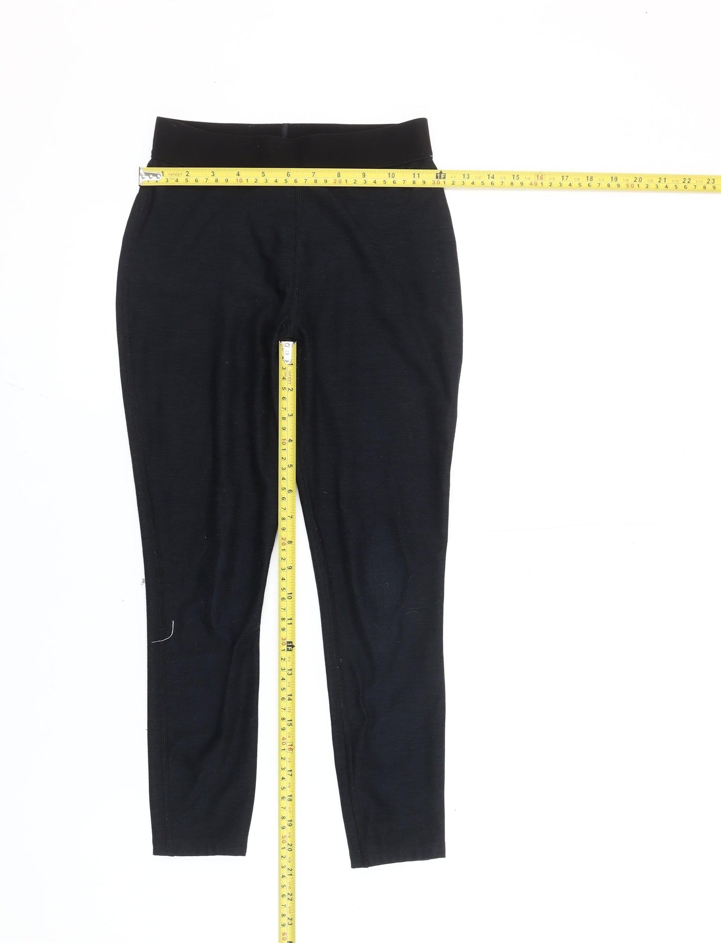 Next Girls Black 10 Years Slim Fit Activewear Leggings Cotton Blend