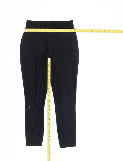 Next Girls Black 10 Years Slim Fit Activewear Leggings Cotton Blend