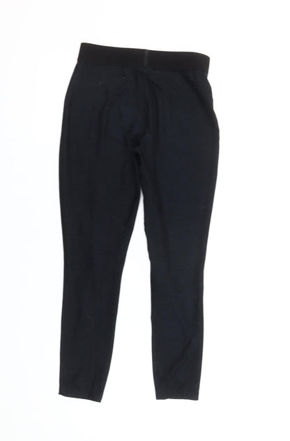 Next Girls Black 10 Years Slim Fit Activewear Leggings Cotton Blend