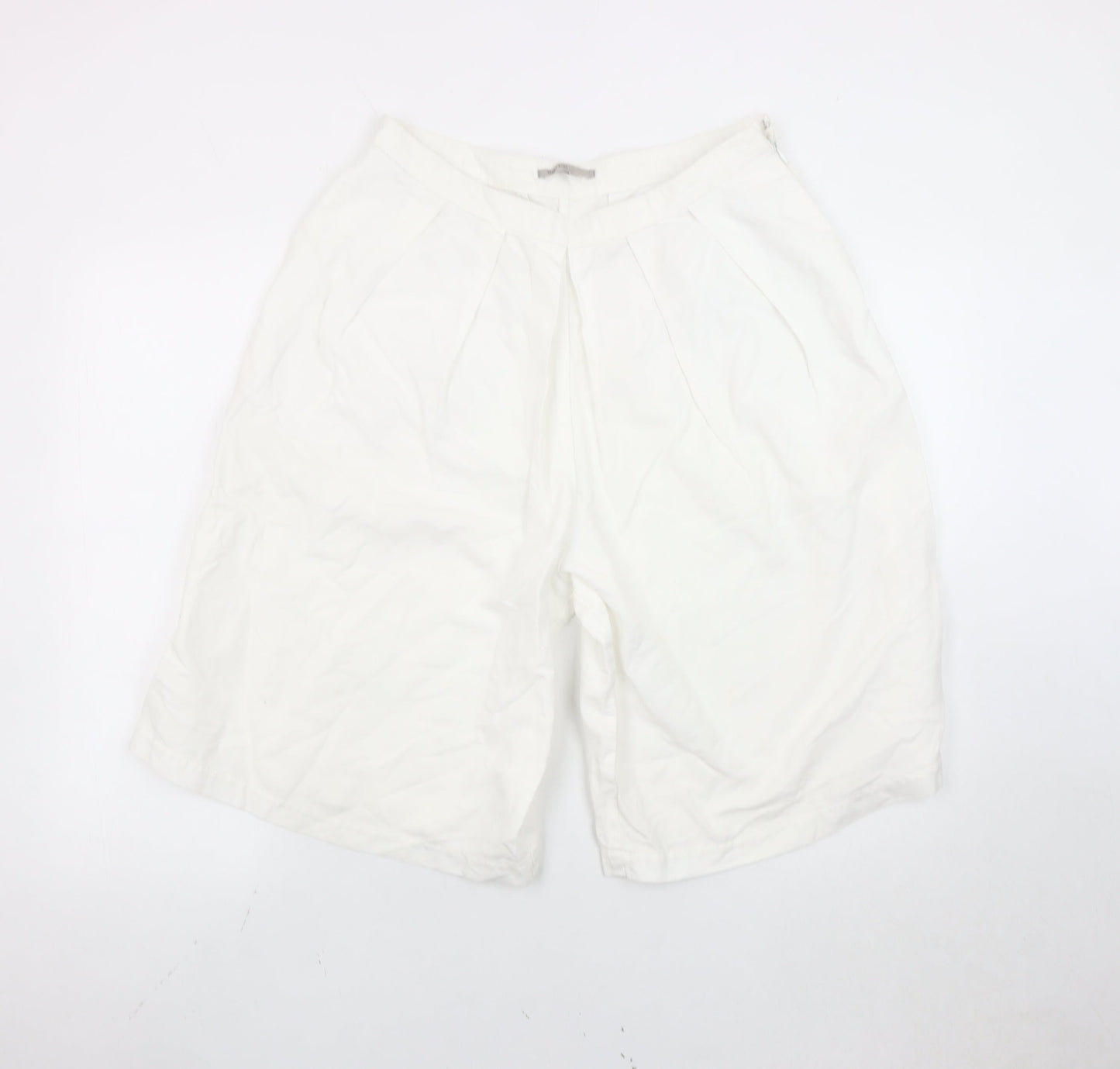 Gap Women’s White Linen Cotton Bermuda Shorts Size 8 Tall