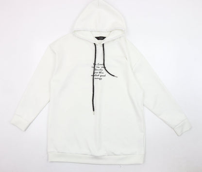 Yours Women’s White UK 16 Pullover Hoodie Raglan Sleeve Autumn Winter