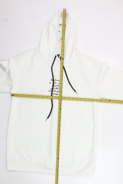 Yours Women’s White UK 16 Pullover Hoodie Raglan Sleeve Autumn Winter