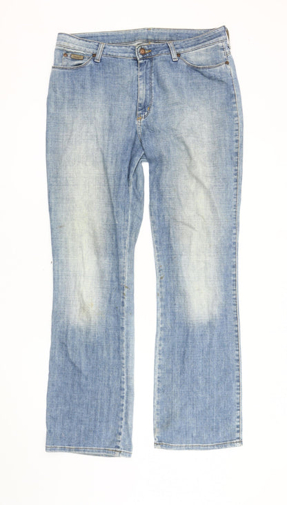 Wrangler Men’s Blue Bootcut Jeans W33 L32 Regular Fit Denim