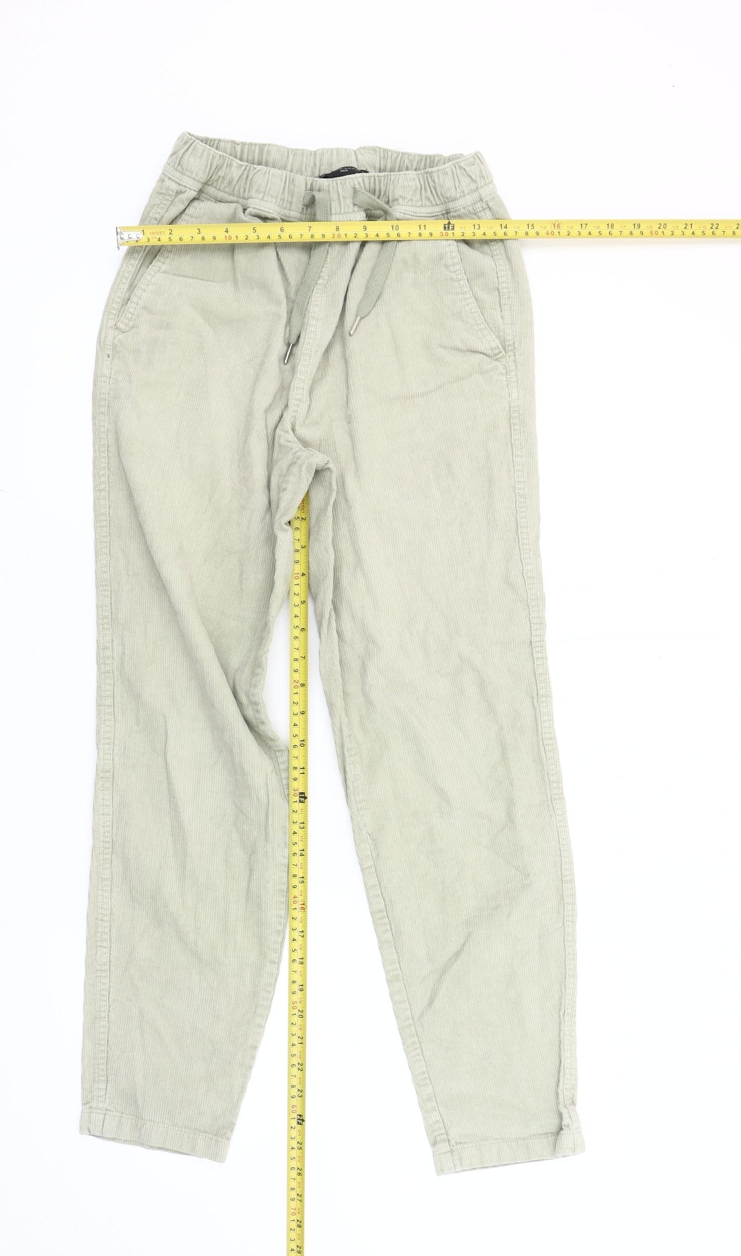 New Look Men’s Beige Corduroy Tapered Jogger Trousers XS