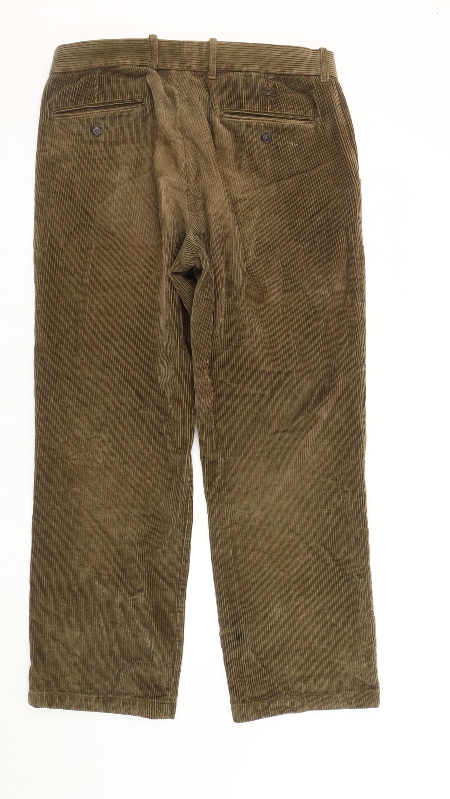 Blue Harbour Men's Brown Corduroy Trousers 34W 31L Straight Leg