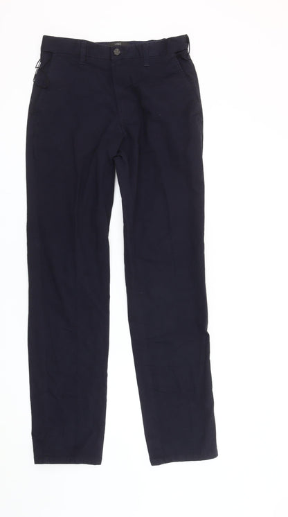 Marks and Spencer Men's Blue Chino Trousers 30W 33L Regular Fit