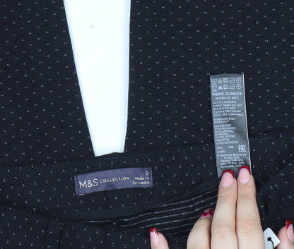 Womens UK Size 6 Marks and Spencer Slim Fit Business Casual Workwear Black Trous