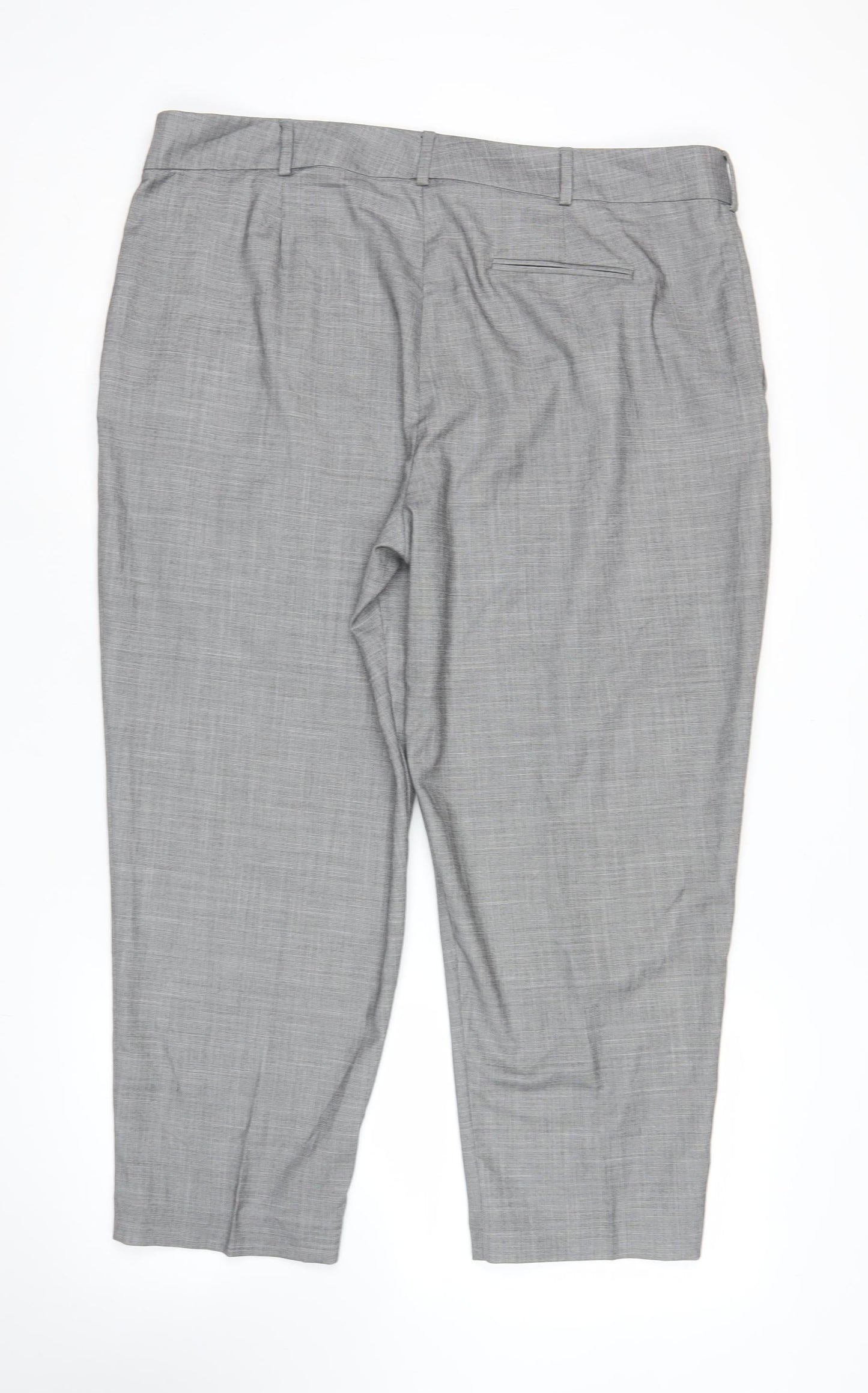 Womens UK Size 20 Marks and Spencer Regular Fit Dress Pants Grey Trousers