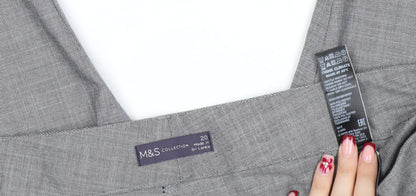 Womens UK Size 20 Marks and Spencer Regular Fit Dress Pants Grey Trousers