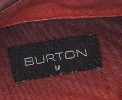 Burton Men's Red Short Sleeve Button-Up Shirt - M, 40in Chest