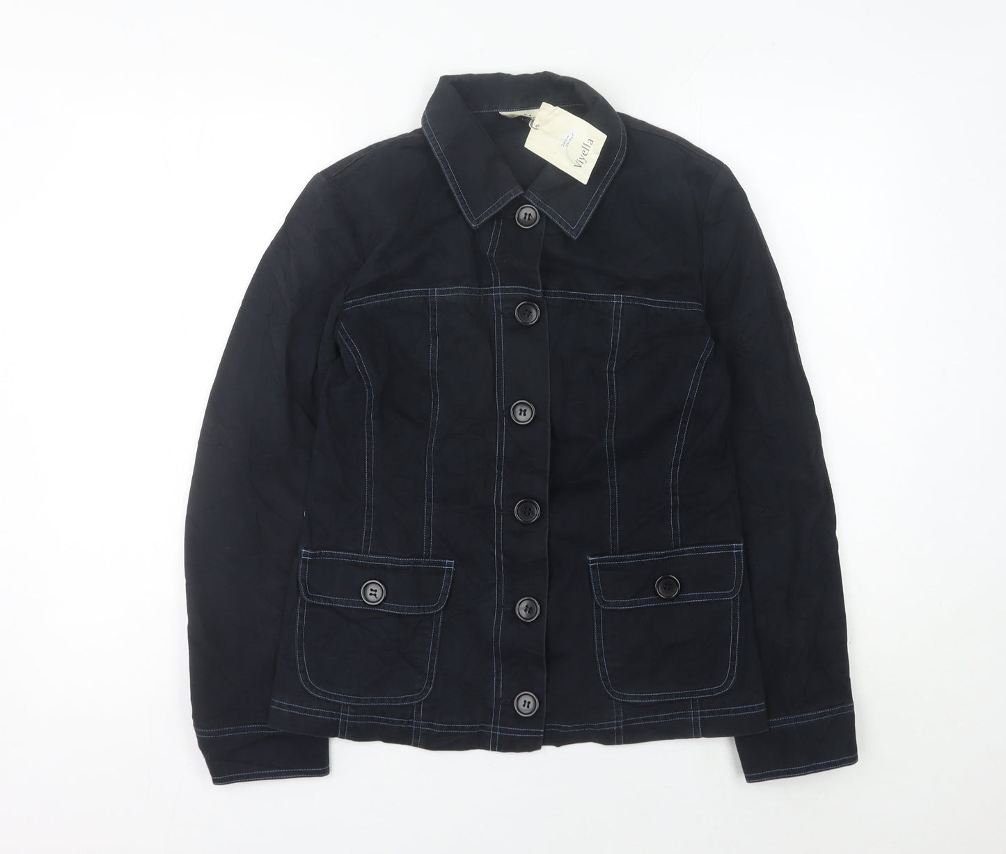 Womens UK Size 10 Viyella Black Basic Jacket