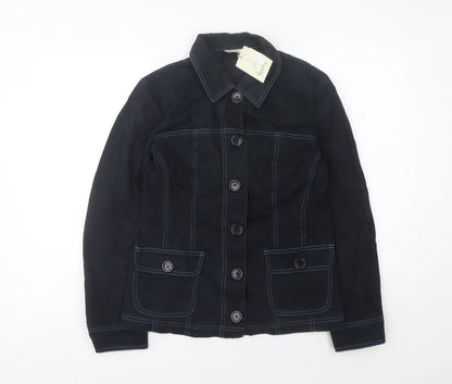 Womens UK Size 10 Viyella Black Basic Jacket