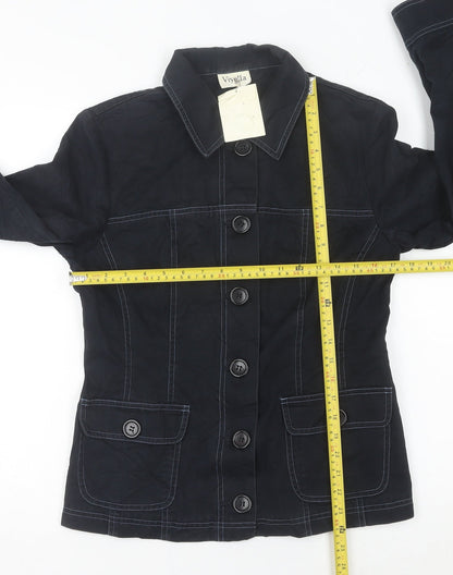 Womens UK Size 10 Viyella Black Basic Jacket