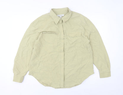 Womens UK Size 10 Marks and Spencer Beige Basic Button-Up