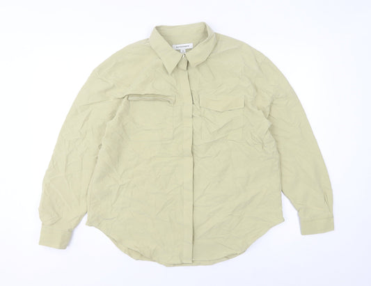 Womens UK Size 10 Marks and Spencer Beige Basic Button-Up