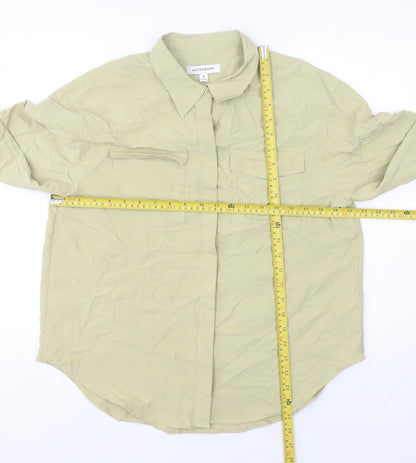 Womens UK Size 10 Marks and Spencer Beige Basic Button-Up