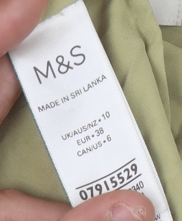 Womens UK Size 10 Marks and Spencer Beige Basic Button-Up