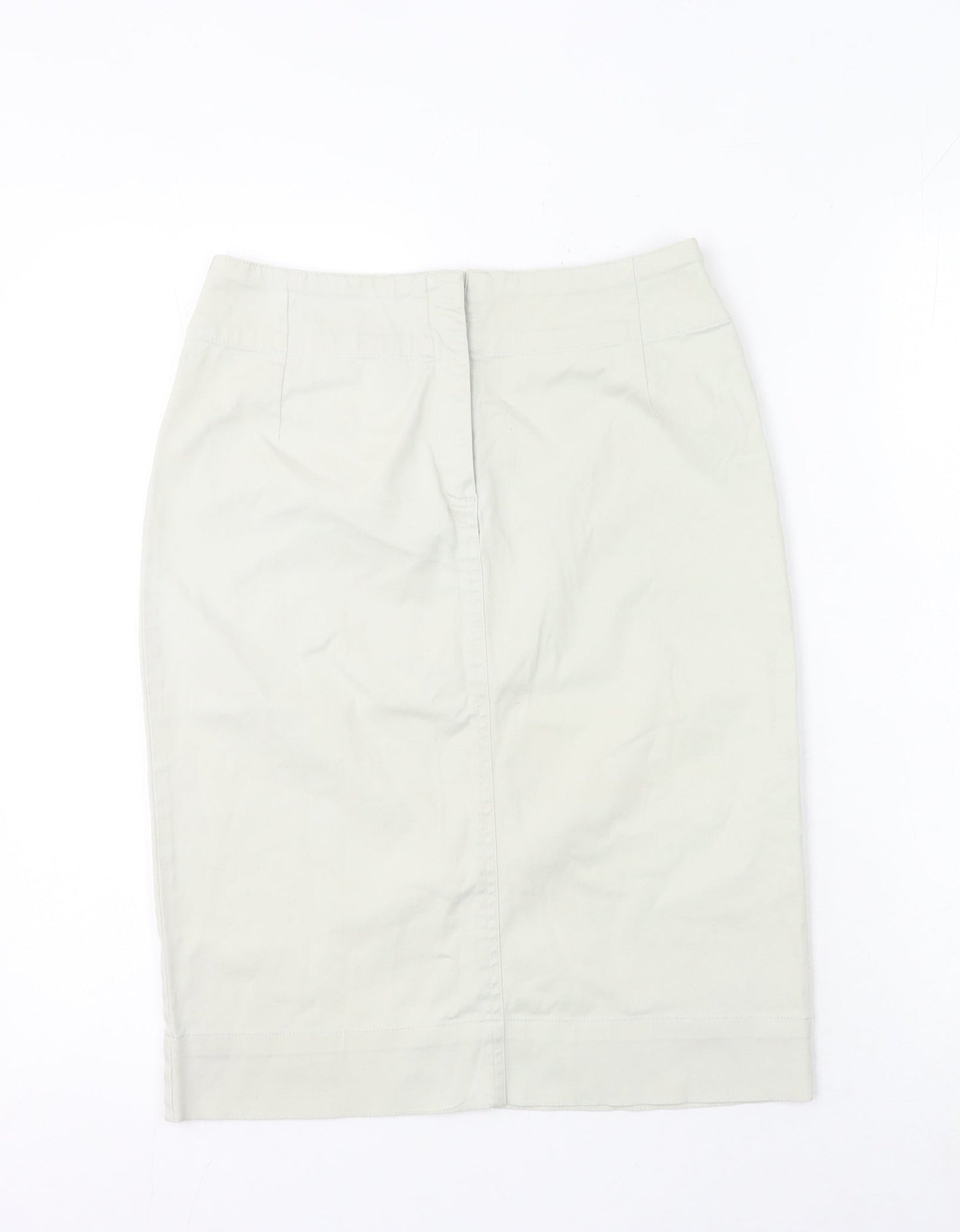 WOMAN Women’s Beige Knee Length Stretch Cotton Pencil Skirt S