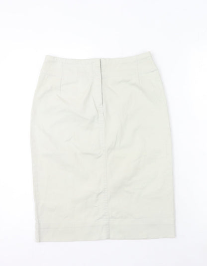 WOMAN Women’s Beige Knee Length Stretch Cotton Pencil Skirt S