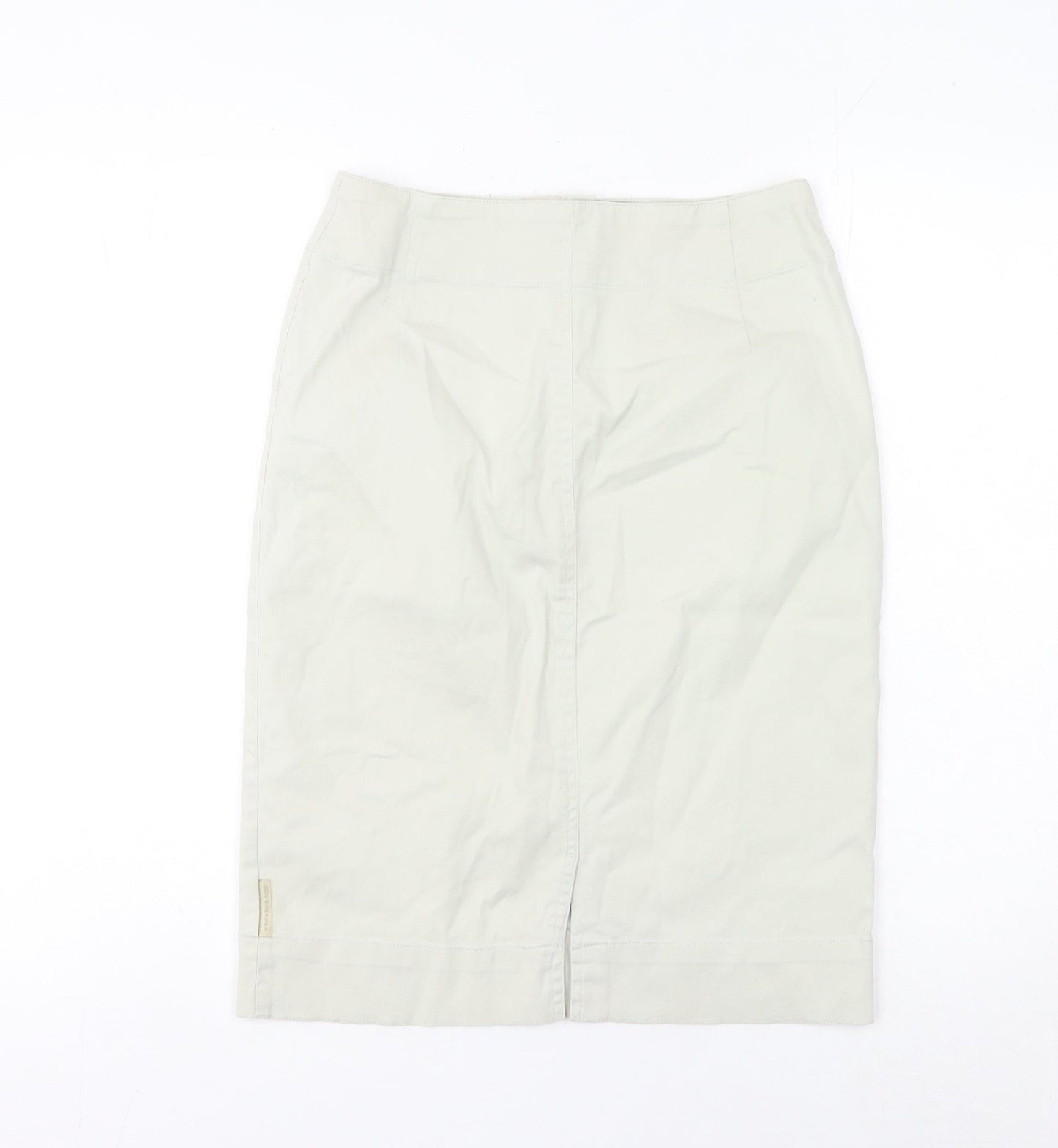 WOMAN Women’s Beige Knee Length Stretch Cotton Pencil Skirt S